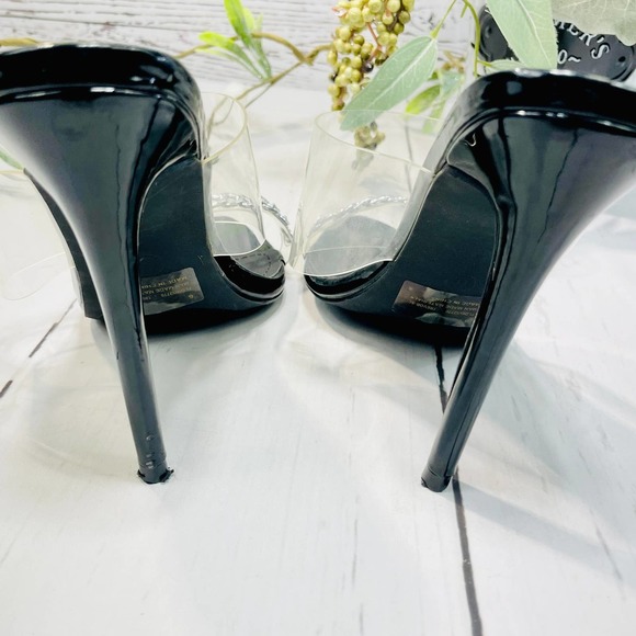 REVOL Trevor-Sc Clear Pointed Toe Pumps Transparent Strap Women Size 6 - Picture 7 of 14
